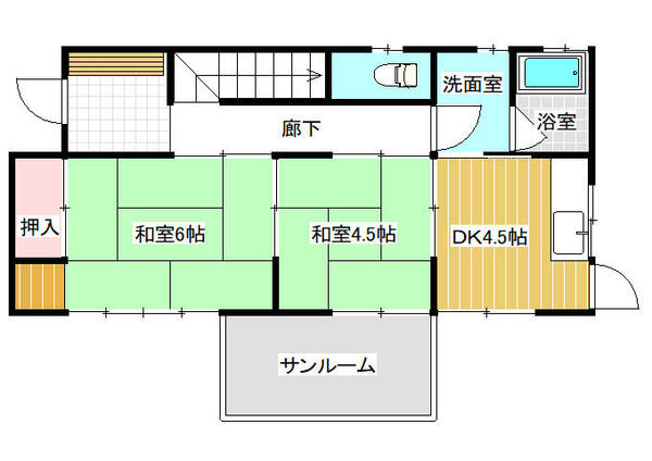 1F間取りの画像です